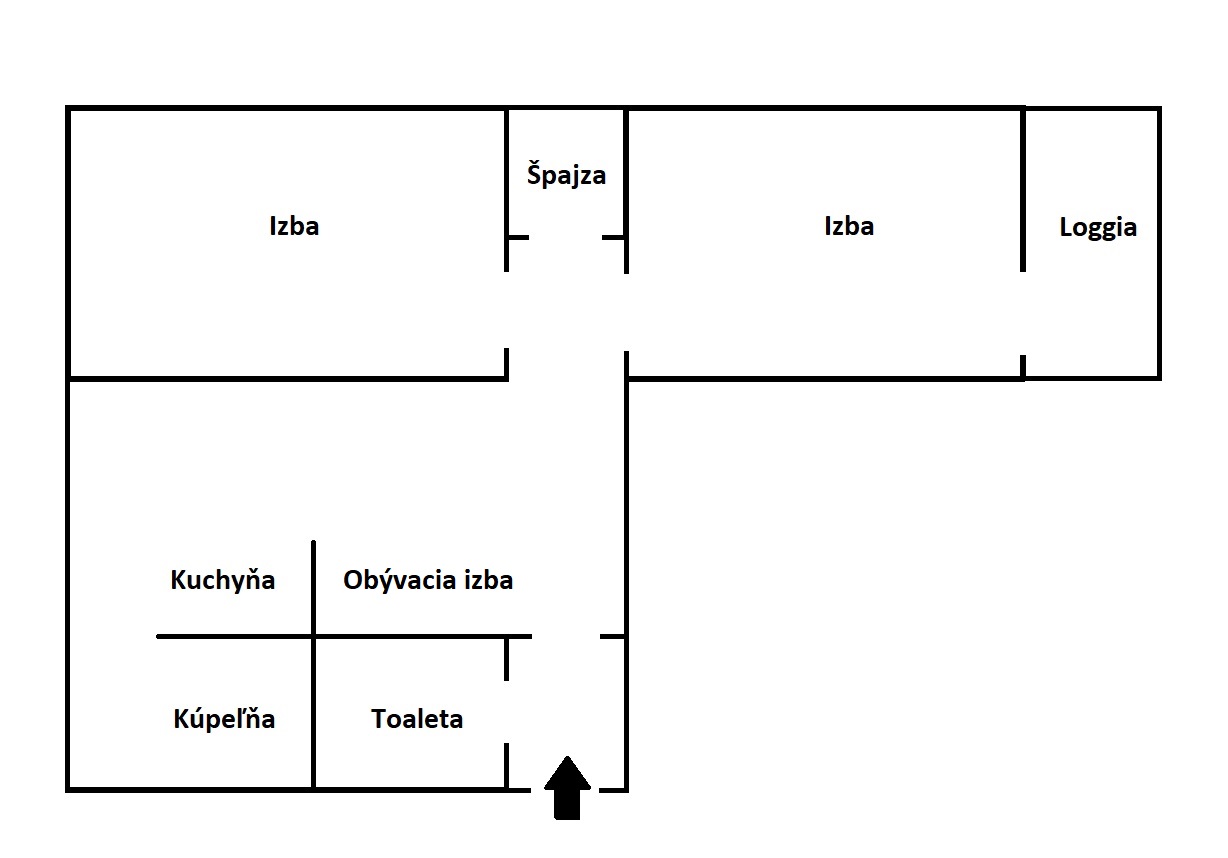 2 izbový byt v osobnom vlastníctve v Čiernej nad Tisou